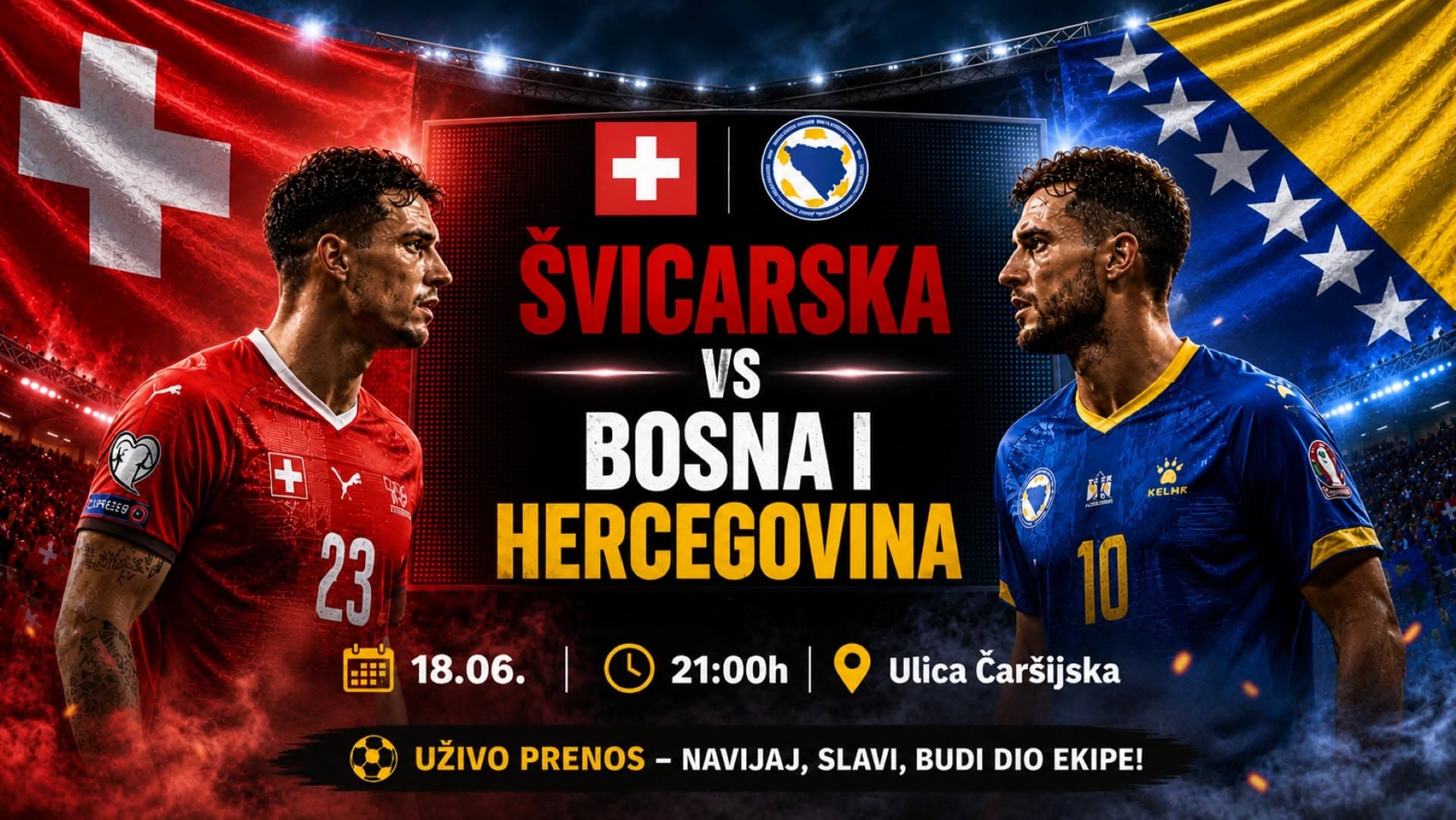 Bosna i Hercegovina vs Švicarska